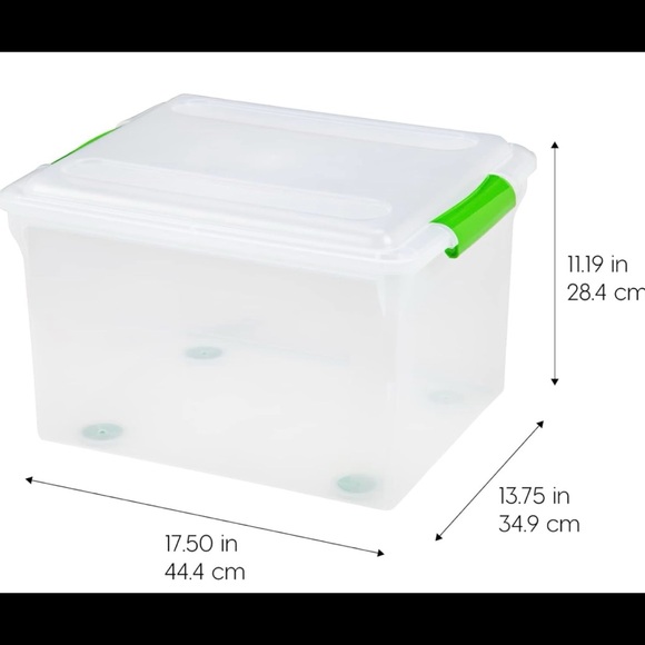 ◻️IRIS USA Clear File/Letter Storage Box- 4PK🟩 - Picture 3 of 4